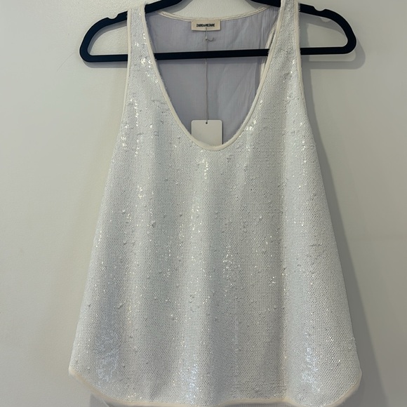 Zadig & Voltaire white sequin tank - Picture 7 of 11